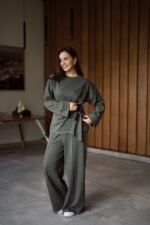 Side-Tie Casual Knit Two-Piece - Image 3