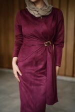 Suede Wrap Dress - Image 3