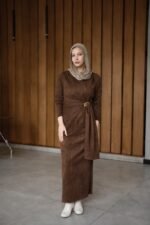 Suede Wrap Dress - Image 6