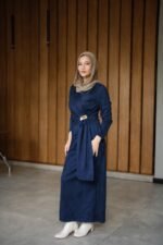 Suede Wrap Dress - Image 5