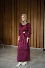 Suede Wrap Dress - Image 2