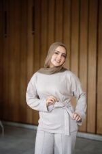 Side-Tie Casual Knit Two-Piece - Image 2