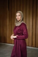 Suede Wrap Dress - Image 4