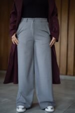 Soft Wool Wide-Leg Trousers - Image 3